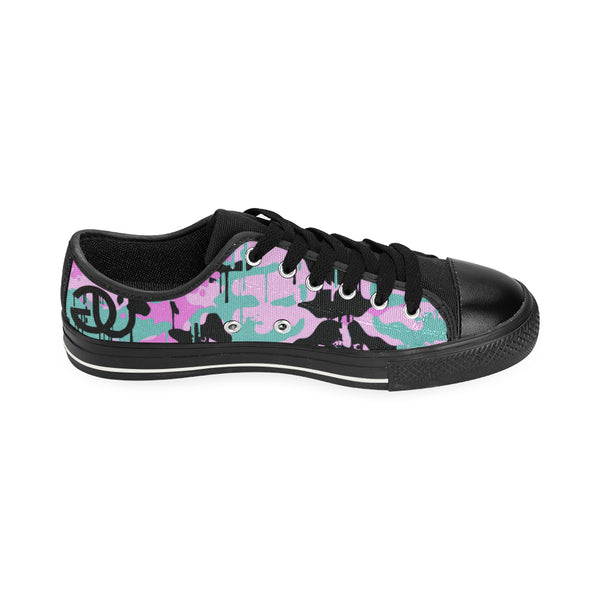Teal/Pink Camo Drip Low-top Sneaker