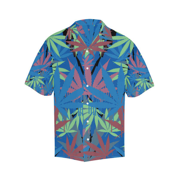 Blue Leaf Hawaiian Shirt