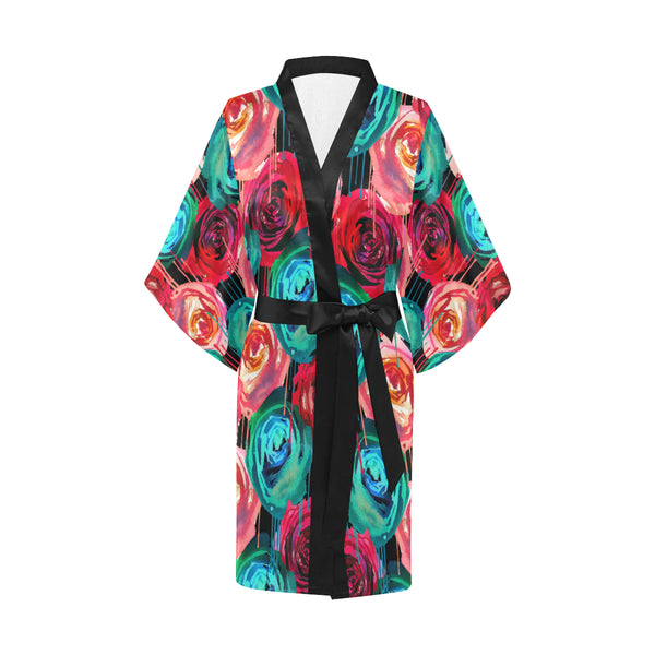Rose Drip Kimono Robe