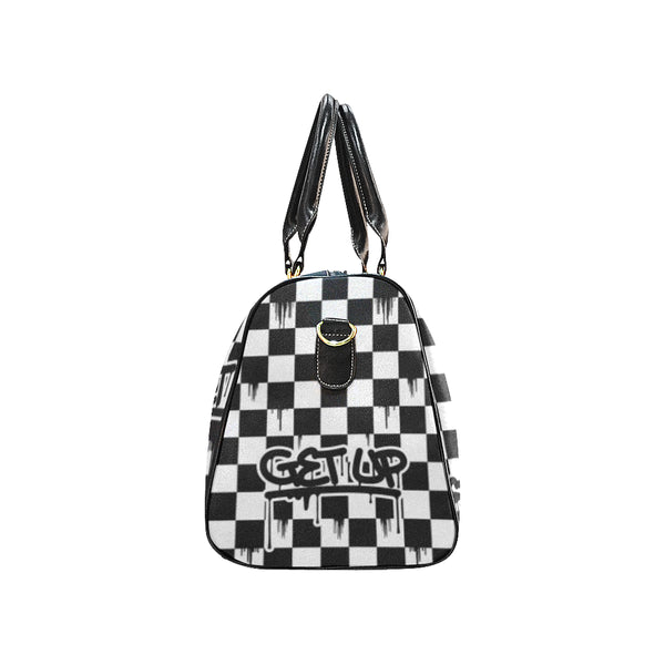 Checker Drip Small Travel Bag