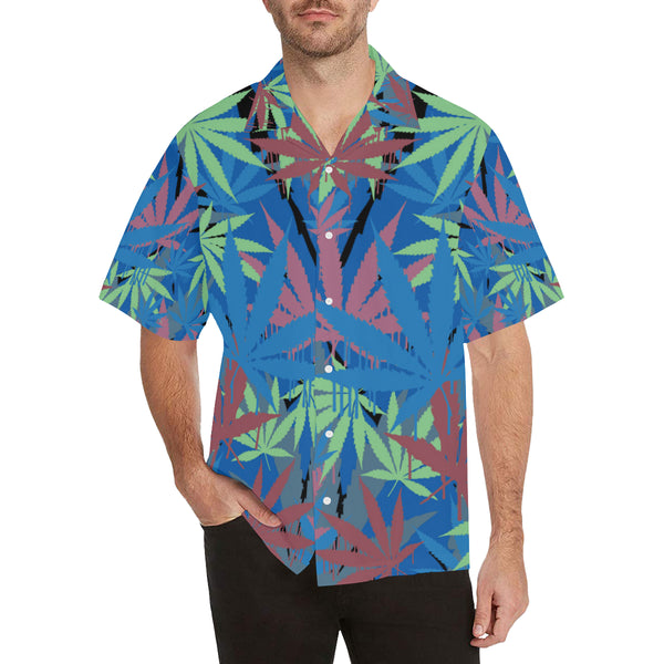 Blue Leaf Hawaiian Shirt