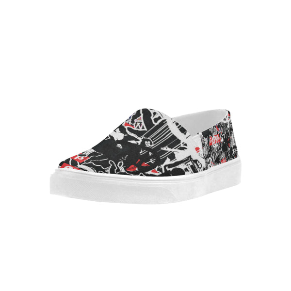 Sticker Print Womens Slip-on Shoes