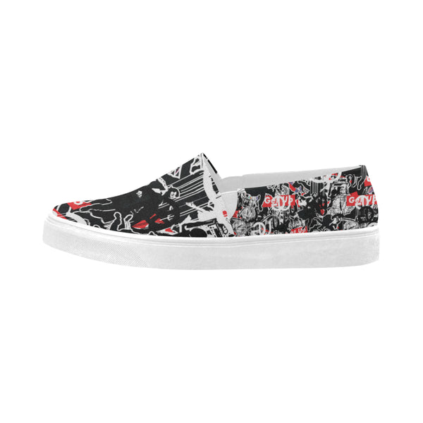 Sticker Print Womens Slip-on Shoes