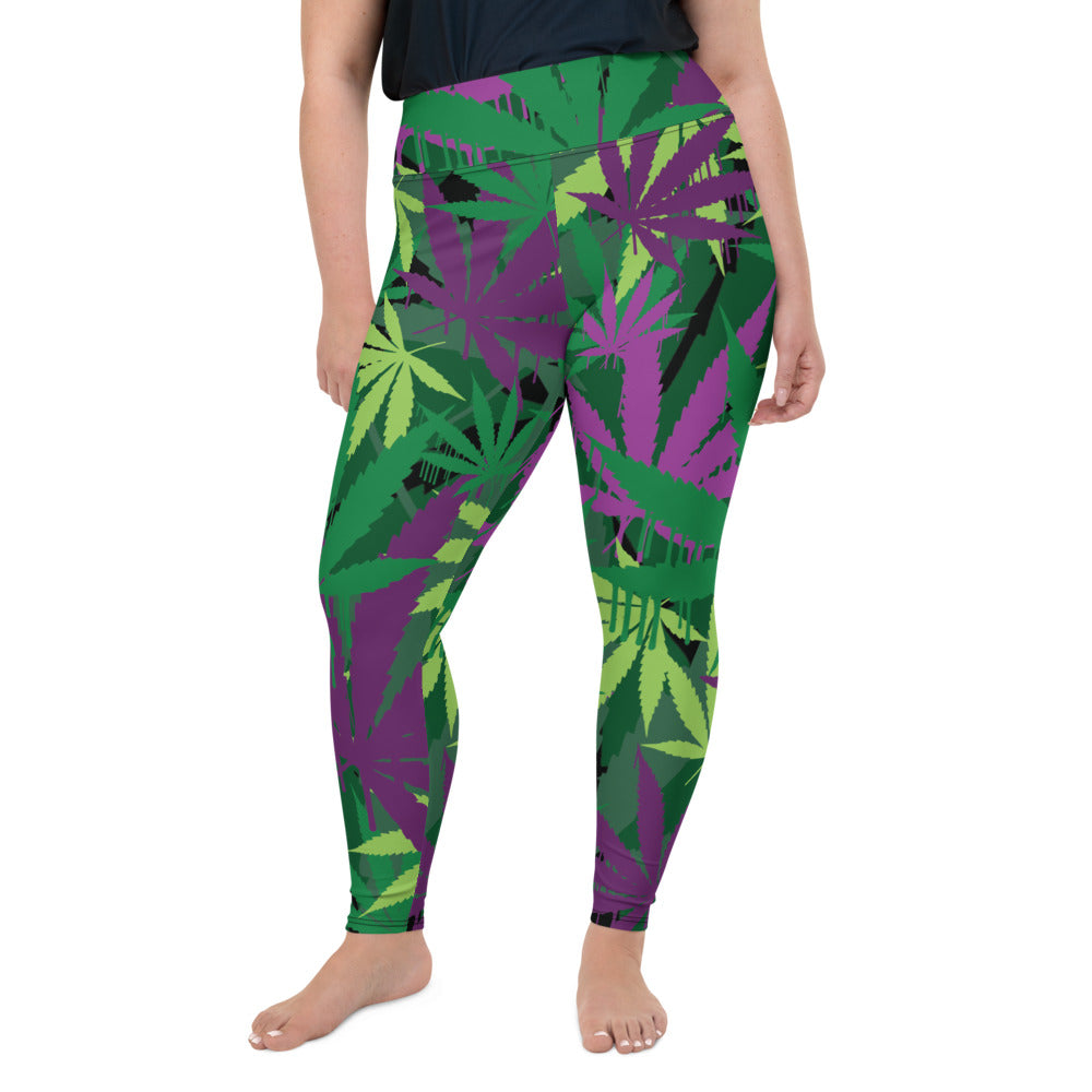 Green Leaf Curvy Legging