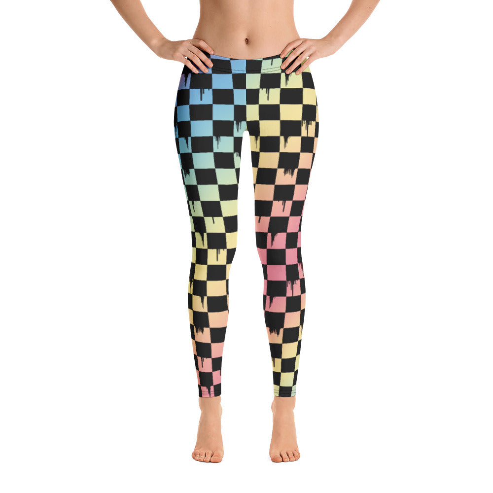 Checker Rainbow Fade Leggings