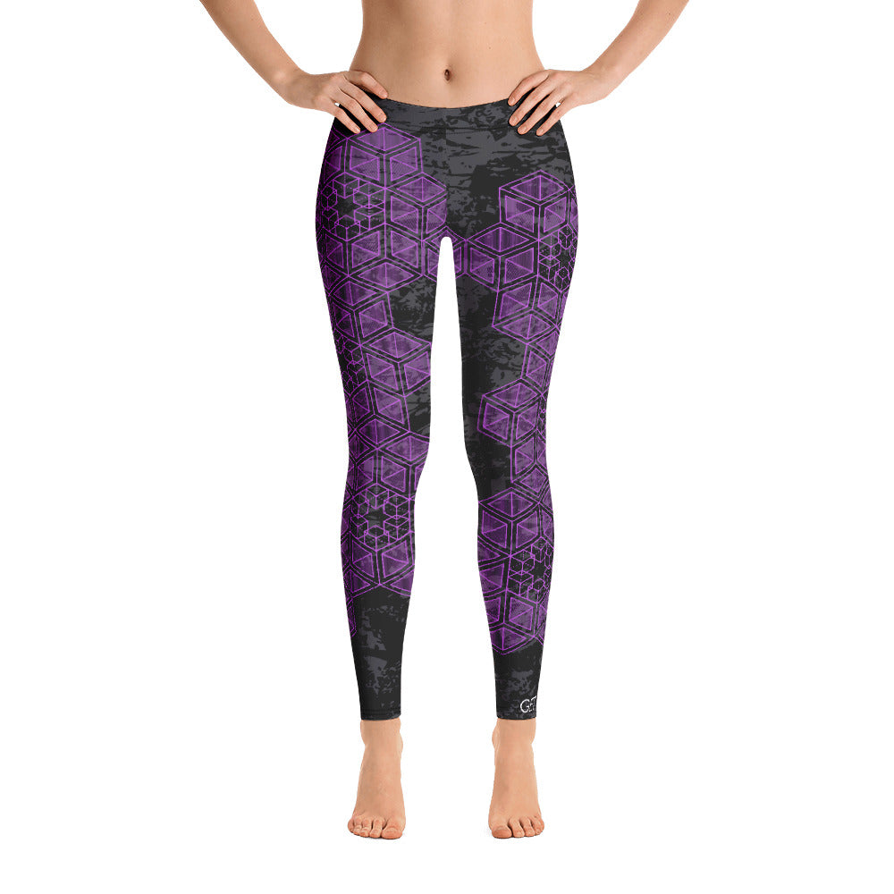 Grunge Geometric Purple Legging