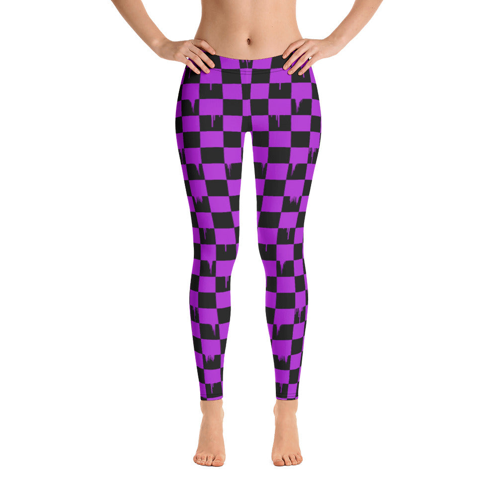 Pink Checker Drips Legging