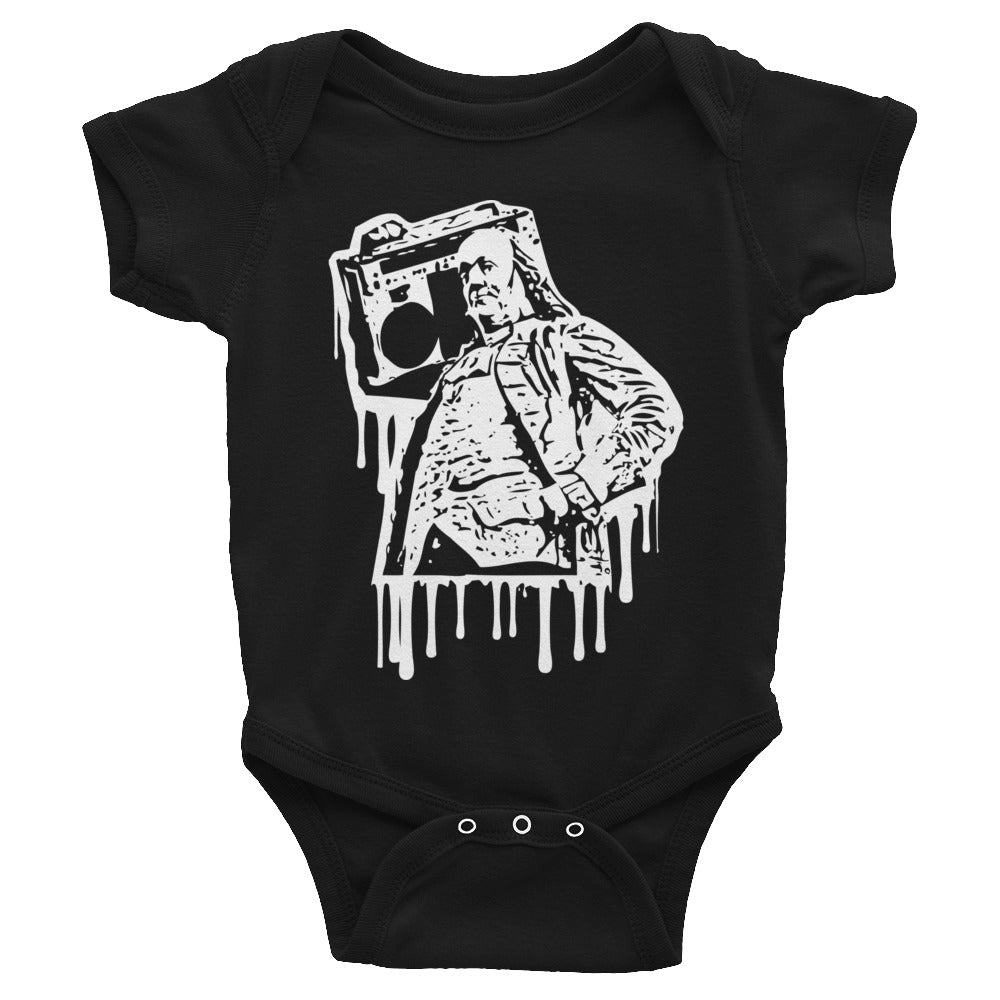 Benjammin' Infant Bodysuit Black/Pink