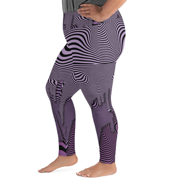 Purple Wavy Curvy Legging