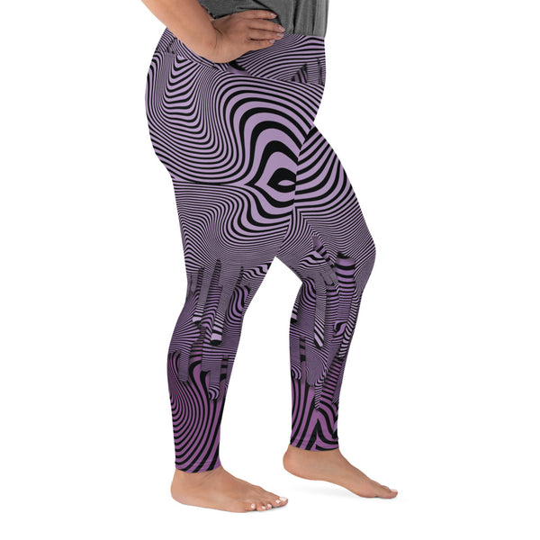 Purple Wavy Curvy Legging