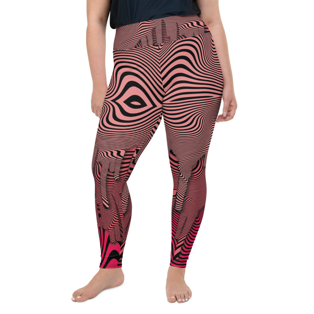 Pink Wavy Curvy Legging