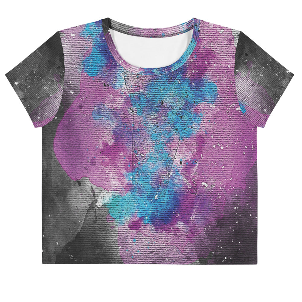 Grunge Watercolor Crop Tee