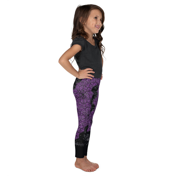 Grunge Geometric Purple Kid's Legging