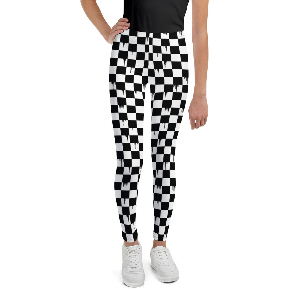 Checker Drip Youth Leggings