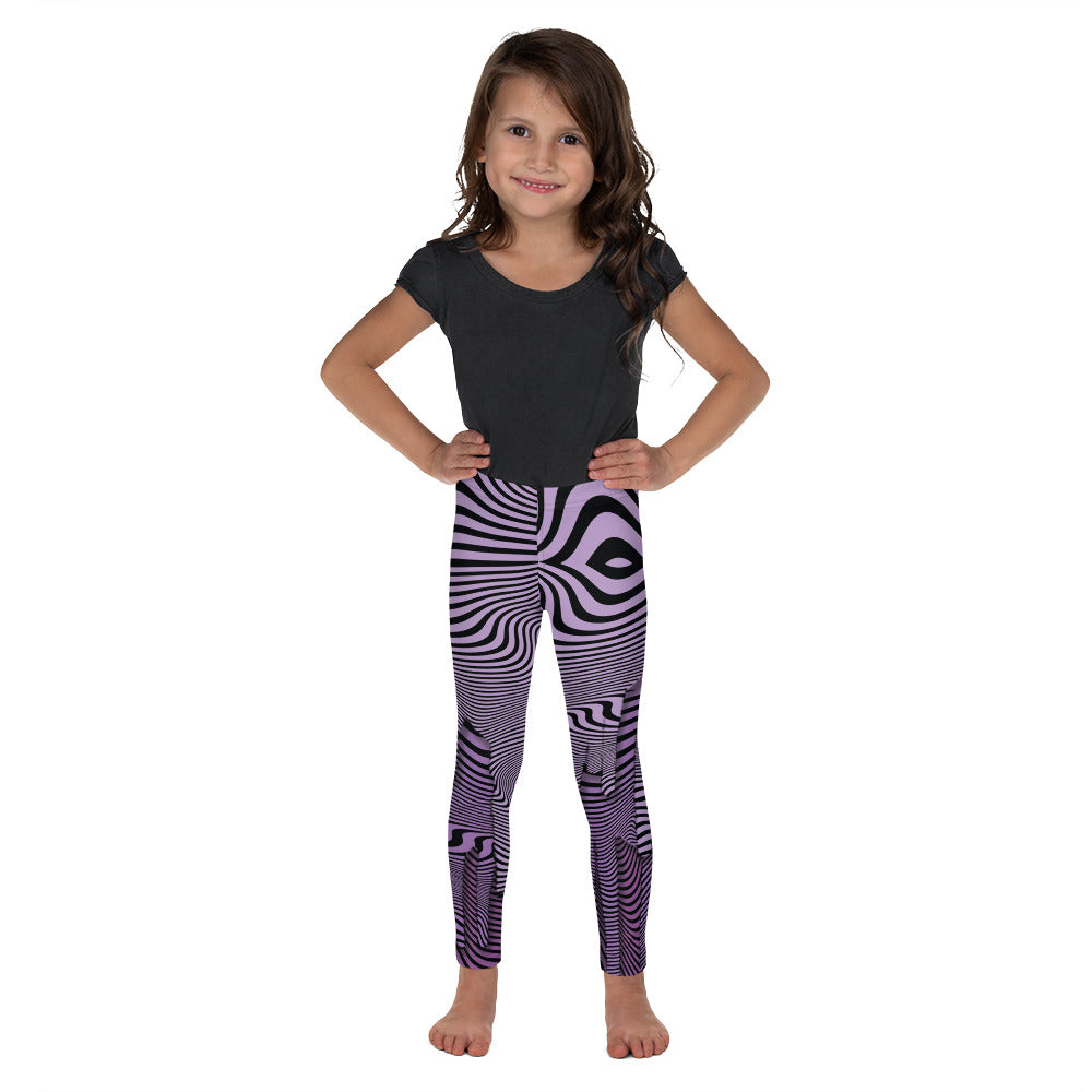 Wavy Purple Kid's Legging