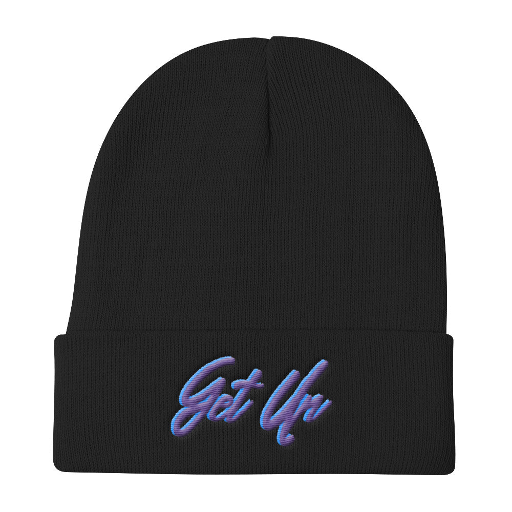 Purple Script Logo Knit Beanie